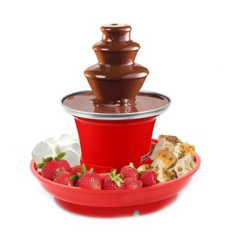 35W  3 Tier Chocolate Fountain  Mini Fondue Set with Hot Melting Pot Base 110V US Plug
