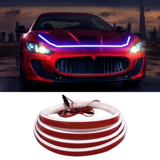 Car Startup Scan Through Hood LED Daytime Running Atmosphere Light, Length:1.2m(Blue Light)