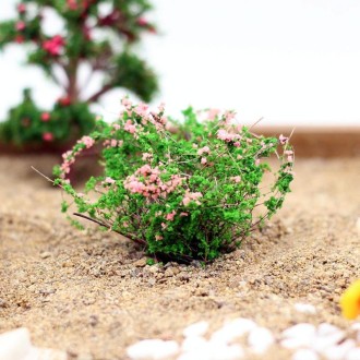 Artificial Handmade Model Material Sand Table Building Bush Flower Finished Flower(Purple Flower)