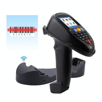 1D CCD Red Light Wireless Barcode Reader Scanner Data Collector With 2.2-Inch LCD Screen