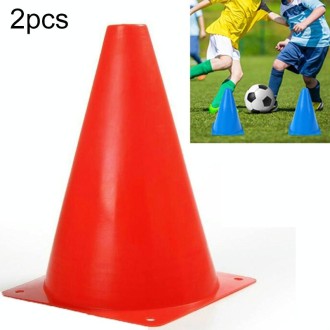 10 PCS Football Obstacle Sign Tube Thickening Road Block Cone without Hole, Size: 18 x 14cm(Red)