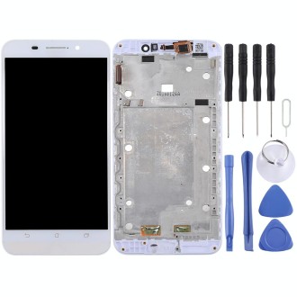 OEM LCD Screen for Asus ZenFone Max / ZC550KL / Z010DA  Digitizer Full Assembly with Frame（White)