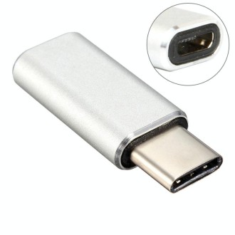 Aluminum Micro USB to USB 3.1 Type-C Converter Adapter(Silver)