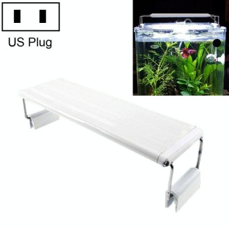 XY-15N/K Aquarium Glass Fish Tank LED Aquatic Bracket Lamp, US Plug(White)