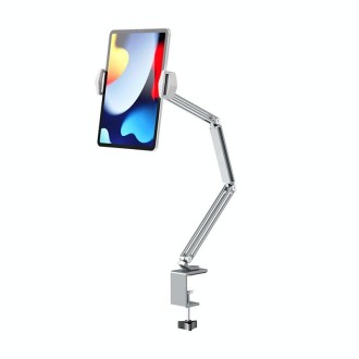 BONERUY P67 Long Arm Tablet Stand Three Shaft Design Multi Angle Adjustable Desktop Aluminum Holder