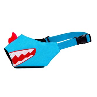 Cartoon Dog Mouth Cover Anti-Bite Nylon Dog Mask, Size: XL(Blue)