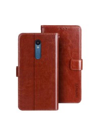 For Sharp Rouvo V idewei Crazy Horse Texture Leather Phone Case with Holder(Brown)