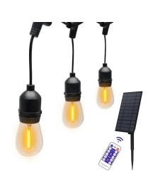Outdoor Solar Remote Control RGB String Lights Christmas Decoration Lights, Specification: Warm Light