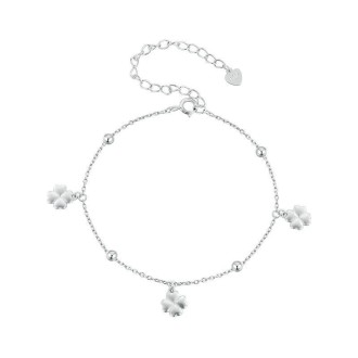 BSB139 925 Sterling Silver Lucky Clover Bracelet