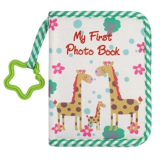 Baby Growth Memorial Cloth Photo Album With Mirror(Green)