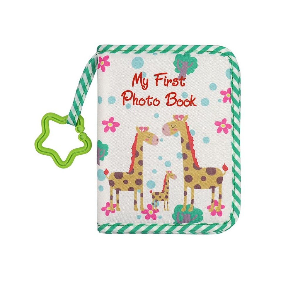 Baby Growth Memorial Cloth Photo Album With Mirror(Green)