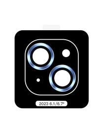 For iPhone 15 Plus TOTU PG-4 Golden Shield Series Metal Frame Lens Protector(Blue)