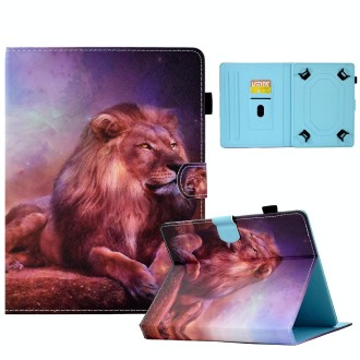 For 8 inch Tablet Electric Pressed TPU Leather Tablet Case(Lion King)