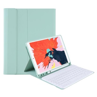 T098B Candy Color Skin Feel Texture Bluetooth Keyboard Leather Case with Pen Holder For iPad Air 4 10.9 2020 / Air 5 10.9 2022 (