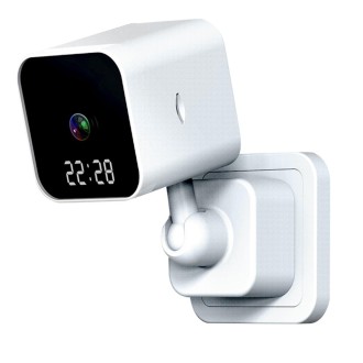 DP27 1080P Clock Plug Card WiFi Camera, Support Two-way Voice Intercom & Mobile Monitoring, Specification:EU Plug(White)