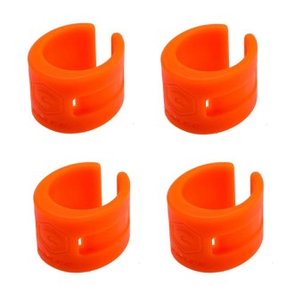 ENLEE 4pcs /Set Mountain Bike Rear And Front Fork Bumper Rubber Protection Ring Cycling Chain Ring Gear(Orange)