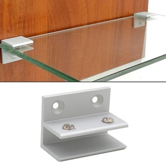 F-type Aluminum Alloy Glass Combination Clamp Cabinet Partition Fixing Clip, Size: L, Cliped 5-10mm