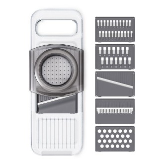 Multi-Function Slicker Kitchen Gadget Potato Slice Grater, Colour: Six Knives Gray 