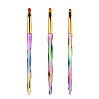 2 PCS Aurora Ice Transparent Nail Drawing Pen Light Therapy Paint Pen Gradient Phototherapy Pen