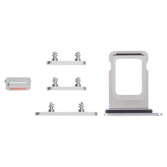 SIM Card Tray + SIM Card Tray + Side Keys for iPhone 14 Pro (Silver)