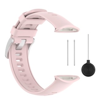 For Polar Vantage V2 Silicone Solid Color Sports Strap(Rose Pink)