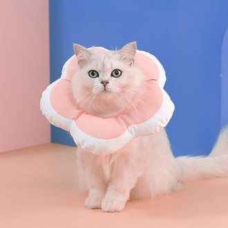 Cute Flower Shaped Pet Anti-licking Collar, Specification: S(Pink)