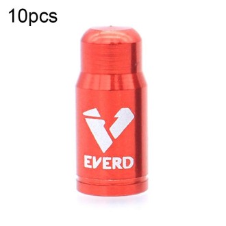 10 PCS EVERD ZH419 Mountain Road Bike Aluminum Alloy Air Mouth Cap Car Tire Dust Door Cover, Colour: Presta (Red)