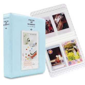 64 Pockets Name Card Pieces for Fujifilm Instax Mini 8 /7s /70 /25 /50s /90(Sky Blue)