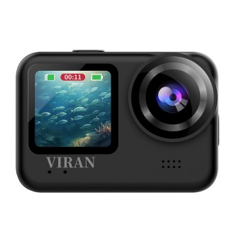 VIRAN V9 4K Dual Color Screen Diving Anti-Shake Action Camera Outdoor Cycling Travel Recorder(Round)