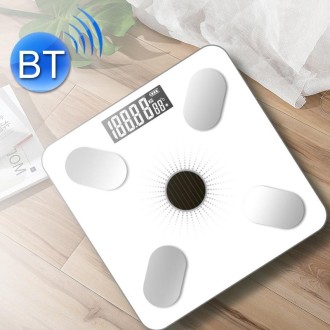 Smart Bluetooth Weight Scale Home Body Fat Measurement Health Scale Battery Model(White Silk Screen Film)