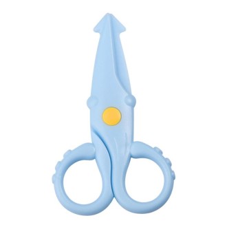 Cute Squid Mini Plastic Scissors Children Handmade Paper Cutting Tools(Blue)