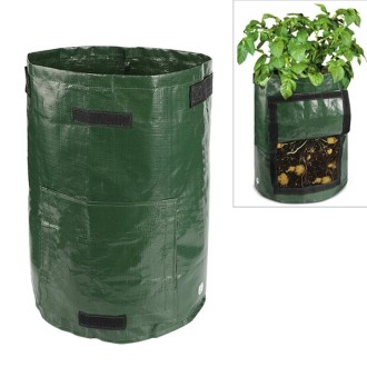 Potato Planting PE Bags Vegetable Planting Grow Bags Farm Garden Supplies, Size: 23cm x 28cm(Green)