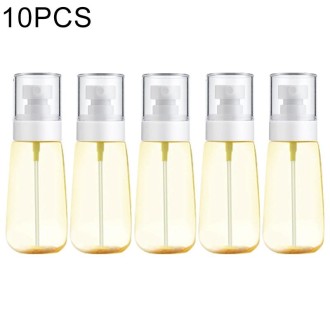 10 PCS Portable Refillable Plastic Fine Mist Perfume Spray Bottle Transparent Empty Spray Sprayer Bottle, 60ml(Yellow)