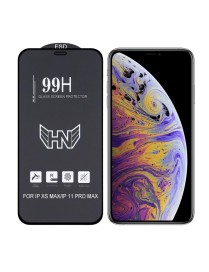 High Aluminum Large Arc Full Screen Tempered Glass Film For iPhone 11 Pro Max / XS Max