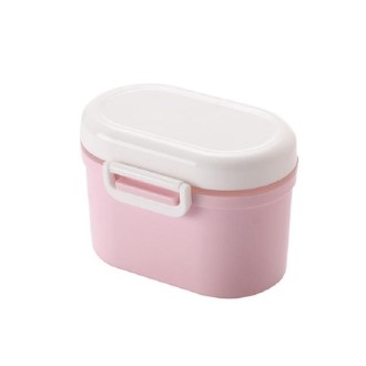 Baby Portable Milk Powder Box Food Container Storage Feeding Box Children Food PP Box, Size:Small12.5 × 9.5 × 9.5cm(Pink)