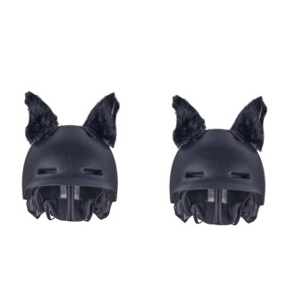 4PCS Motorcycle Plush Ear Helmet Decoration(Black)