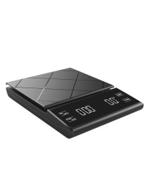 Household Kitchen Scale Hand-Made Coffee Electronic Scale With Timer(Black)