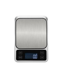 Stainless Steel Food Baking Scale Small Bench Scale Kitchen Electronic Scale English 3kg/0.1g