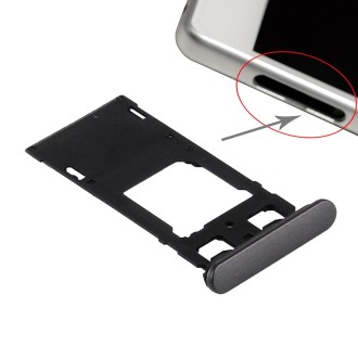 SIM Card Tray + Micro SD / SIM Card Tray + Card Slot Port Dust Plug for Sony Xperia X (Dual SIM Version)