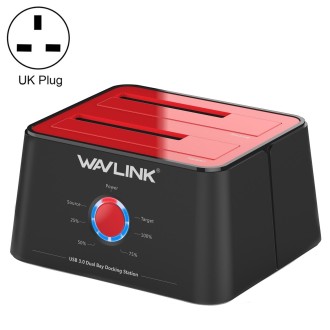 Wavlink ST334U SSD Dual Bay External Hard Drive Docking Station USB 3.0 to SATA I/II/III(UK Plug)