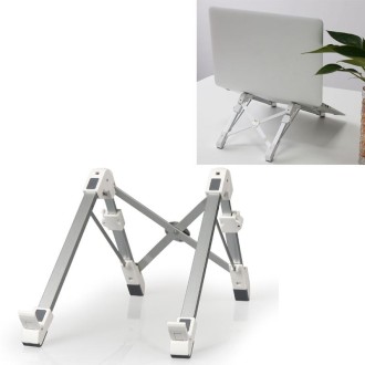 Aluminum Alloy Laptop Height Extender Holder Stand Folding Portable Computer Heat Dissipation Bracket, Size: 24.5x3.3x2.8cm (Whi