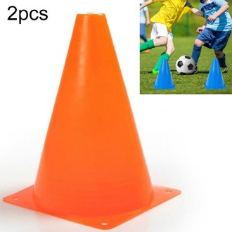 10 PCS Football Obstacle Sign Tube Thickening Road Block Cone without Hole, Size: 18 x 14cm(Orange)