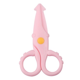 Cute Squid Mini Plastic Scissors Children Handmade Paper Cutting Tools(Pink)