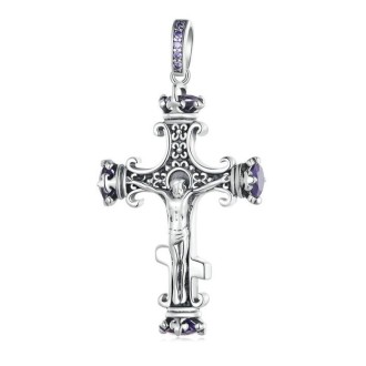 S925 Sterling Silver Vintage Cross DIY Necklace Pendant