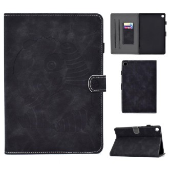 For Galaxy Tab S5e T720 Embossing Sewing Thread Horizontal Painted Flat Leather Case with Sleep Function & Pen Cover & Anti Skid