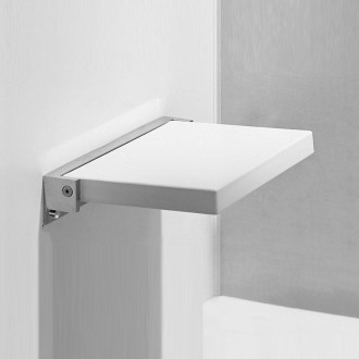 TX-116N-UP Bathroom Shower Seat Elderly Household Wall-Mounted Toilet Folding Stool(White)