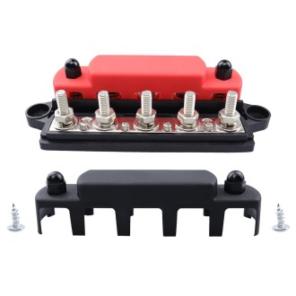 CP-4132 RV / Yacht M6 5-stud Double Row Busbar(Red Black)