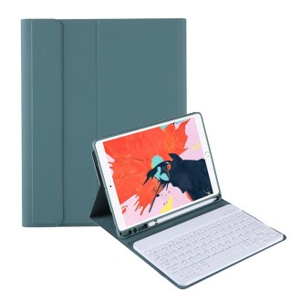 T098B Candy Color Skin Feel Texture Bluetooth Keyboard Leather Case with Pen Holder For iPad Air 4 10.9 2020 / Air 5 10.9 2022 (