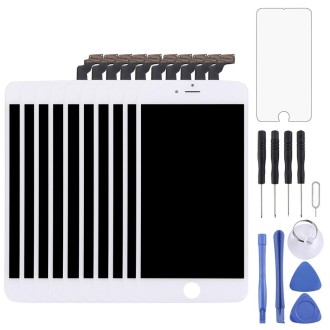 10 PCS TFT LCD Screen for iPhone 6 Plus Digitizer Full Assembly with Frame (White)