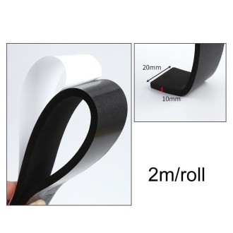 2m /Roll  2cm Width 10mm Thickness Foam Strips With Adhesive High Density Foam Closed Cell Tape Seal For Doors And Windows